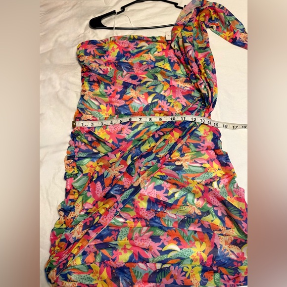 Amanda Uprichard Anja Strapless Ruched Mini Dress Paradiso Large NWT - Picture 8 of 14